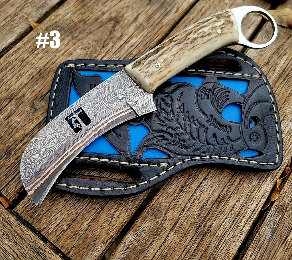 Copper Damascus Knife #2