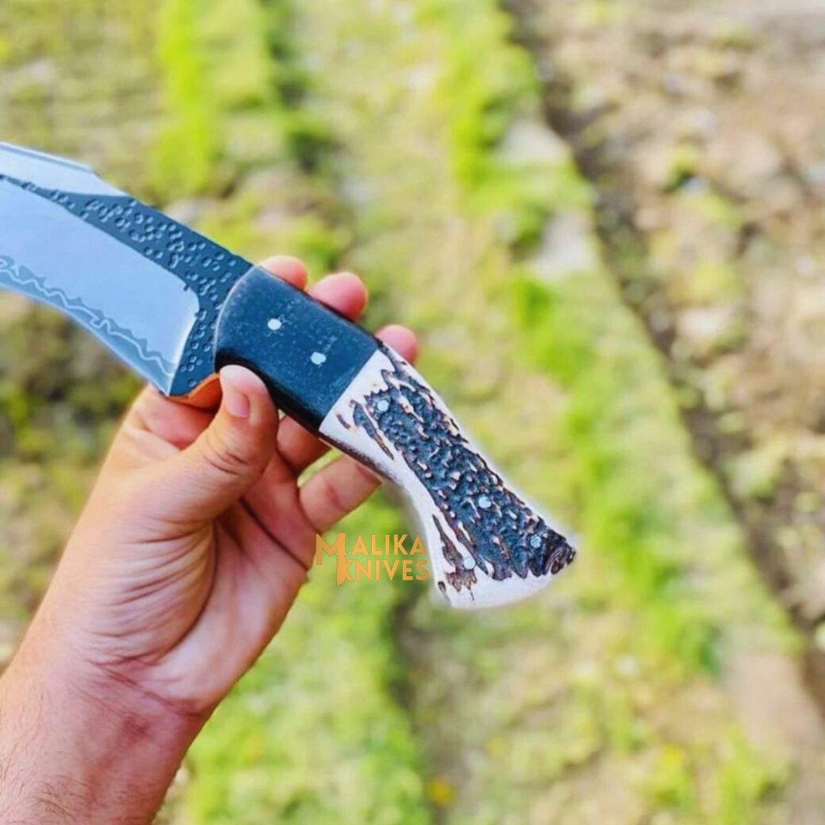 D2 Stag Hunting Knife 7" Blade Full Tang Outdoor