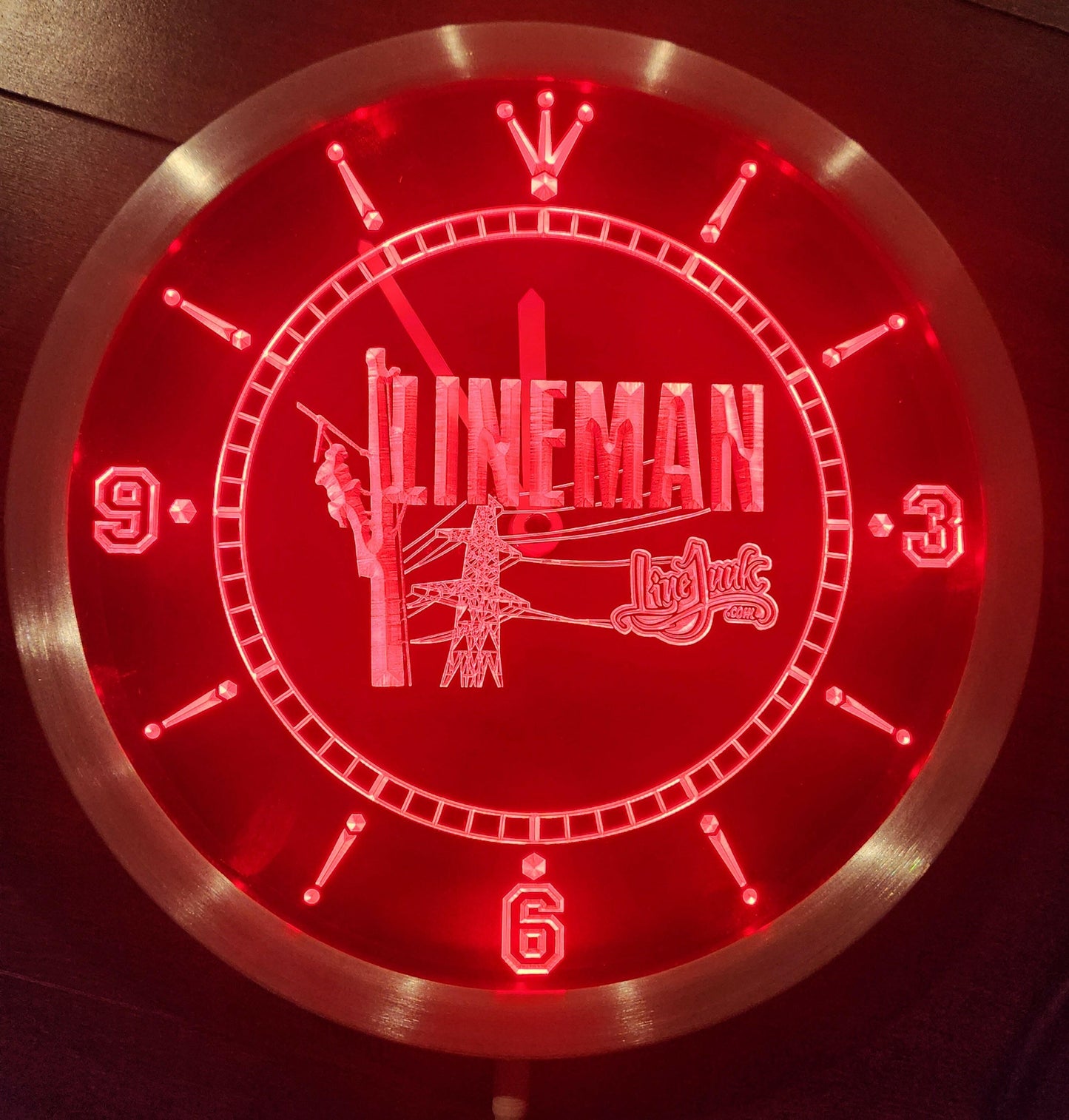 Neon Clock Red/Blue