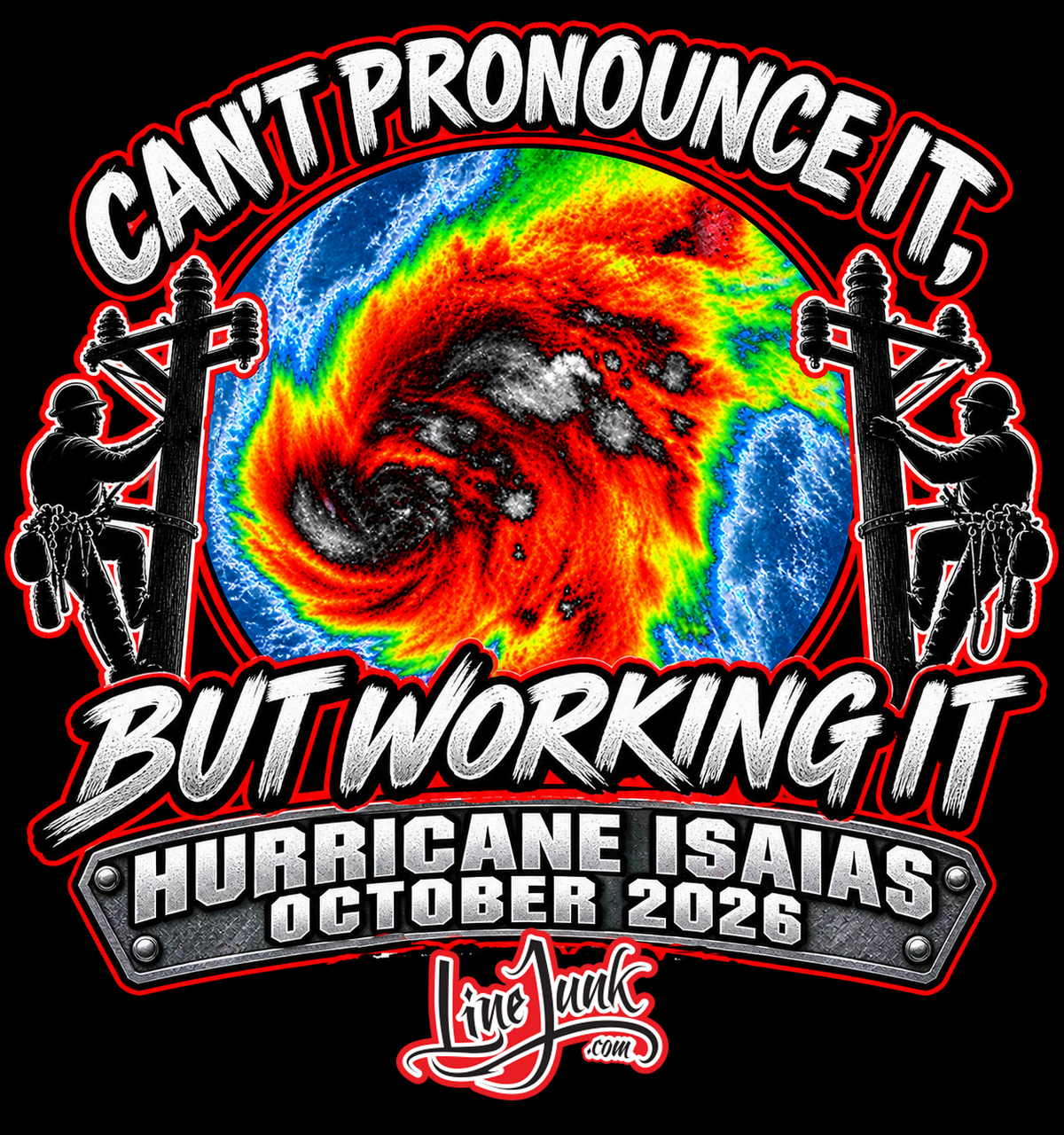 Isaias October 2026 Lineman Hurricane Sticker