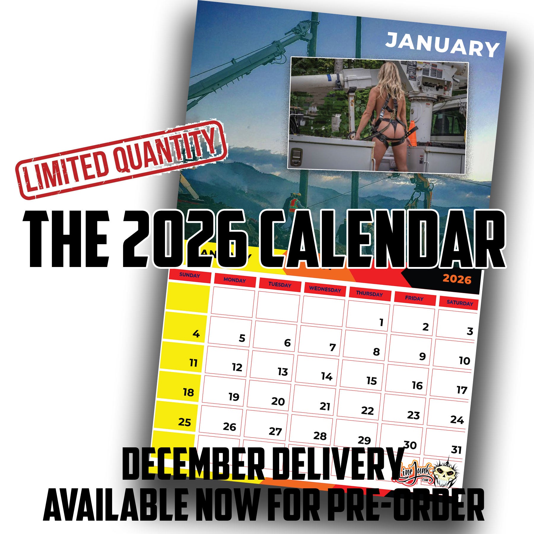 Men that Women Live For カレンダー Lineman Linewife 2026 Calendar – Linejunk