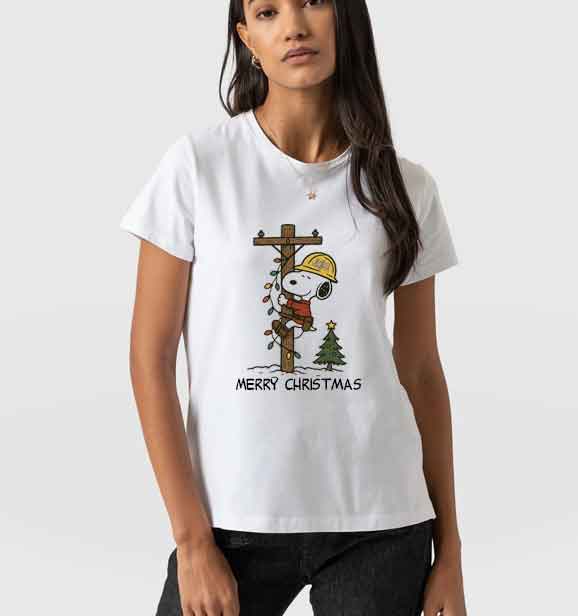 Snoopy Christmas Lineman Pole 25