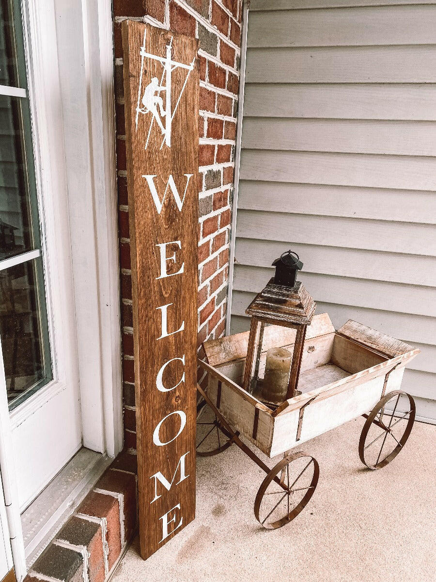 Lineman Home Welcome Sign