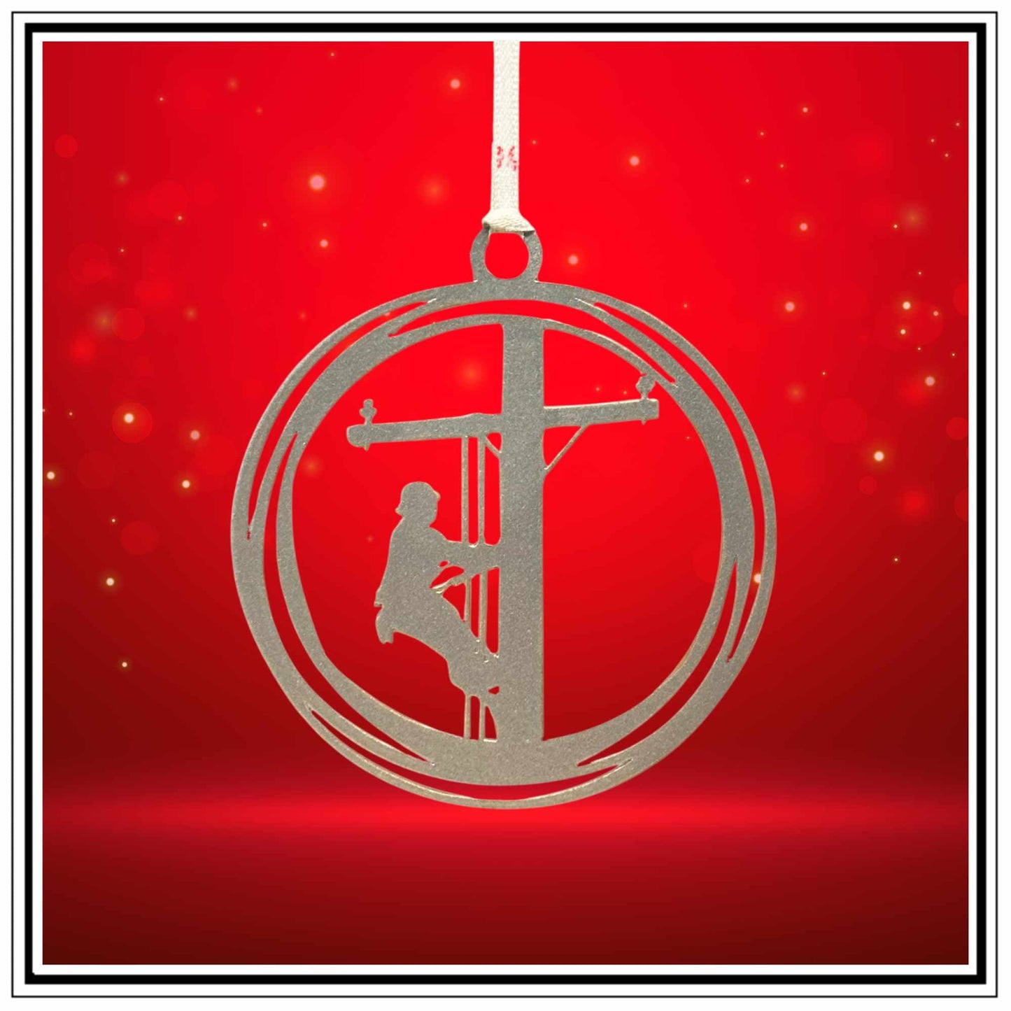 Christmas Tree Ornament with a Lineman