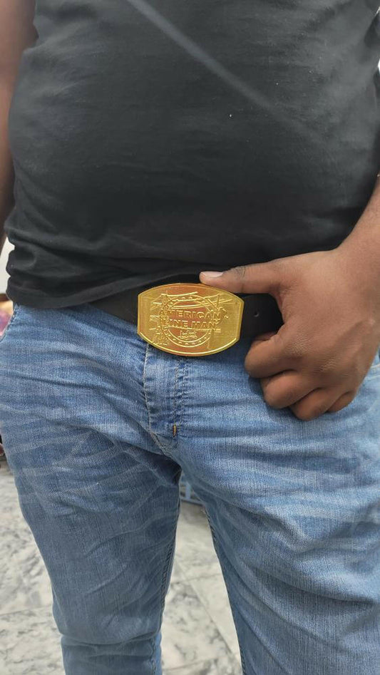 Lineman Belt buckle Brass