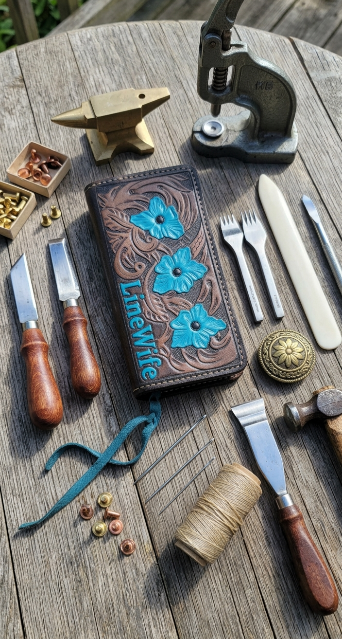 Womens Linewife Leather Wallet