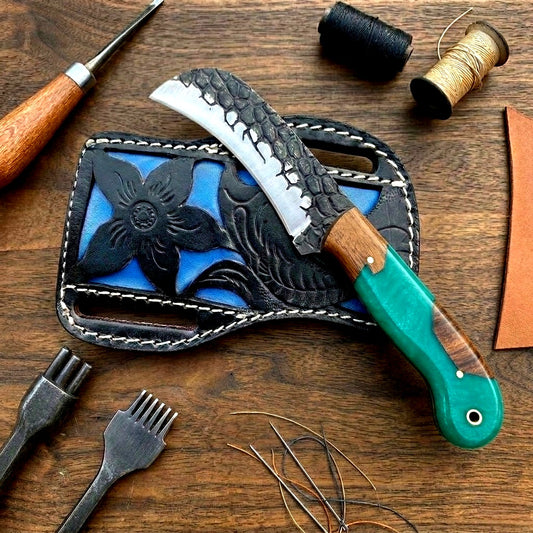 Damascus Knife Lineman #010