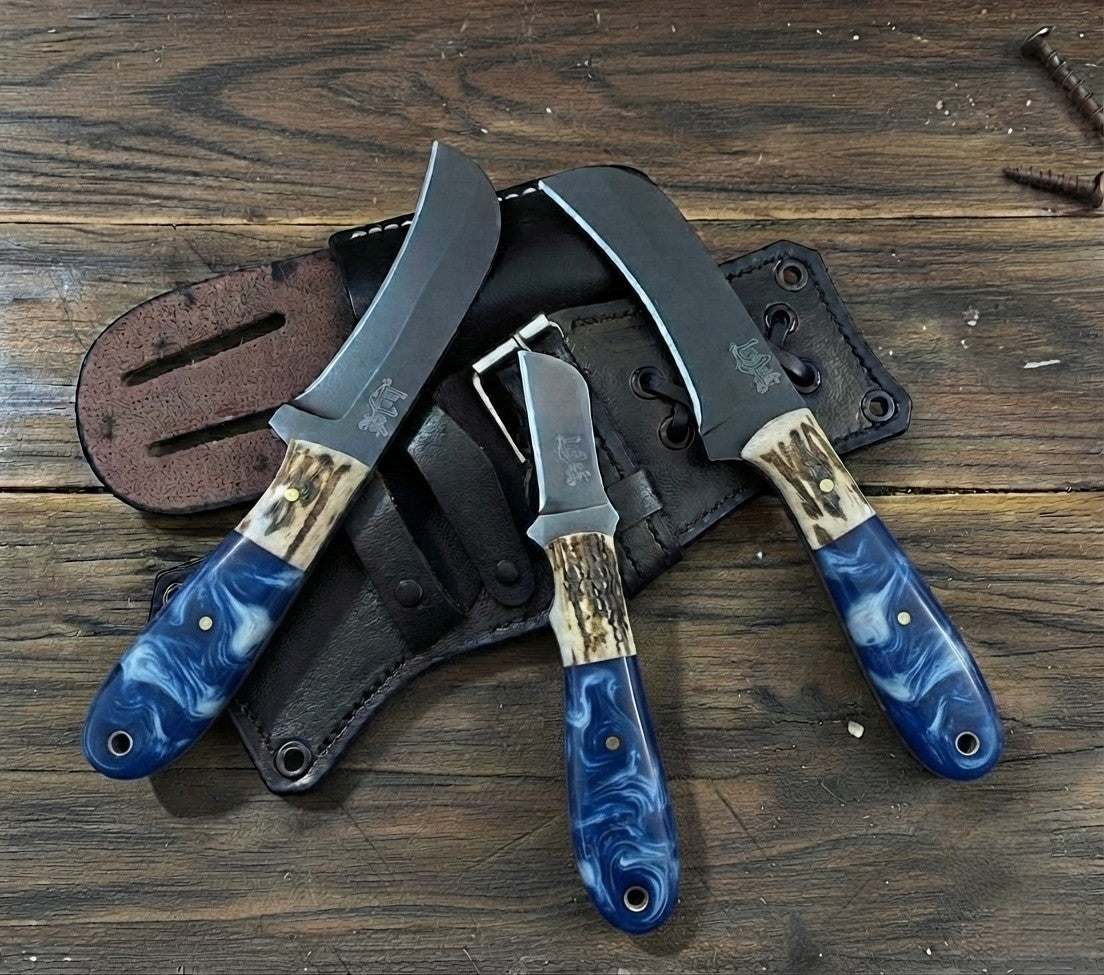 Knife Lineman Black set of 3 #006