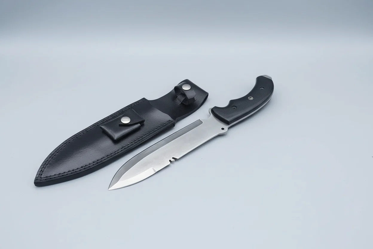 Spear Point Bowie Knife D2 Steel G10 Micarta