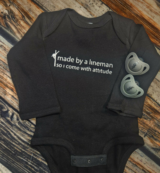 Made By A Lineman Onesie