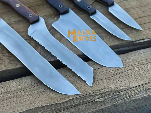 Malika Ultimate Kitchen Knife Set: Premium All-in-One Collection with Custom Leather Carrying Case - Perfect for Home Chefs & Culinary Enthusiasts-0204