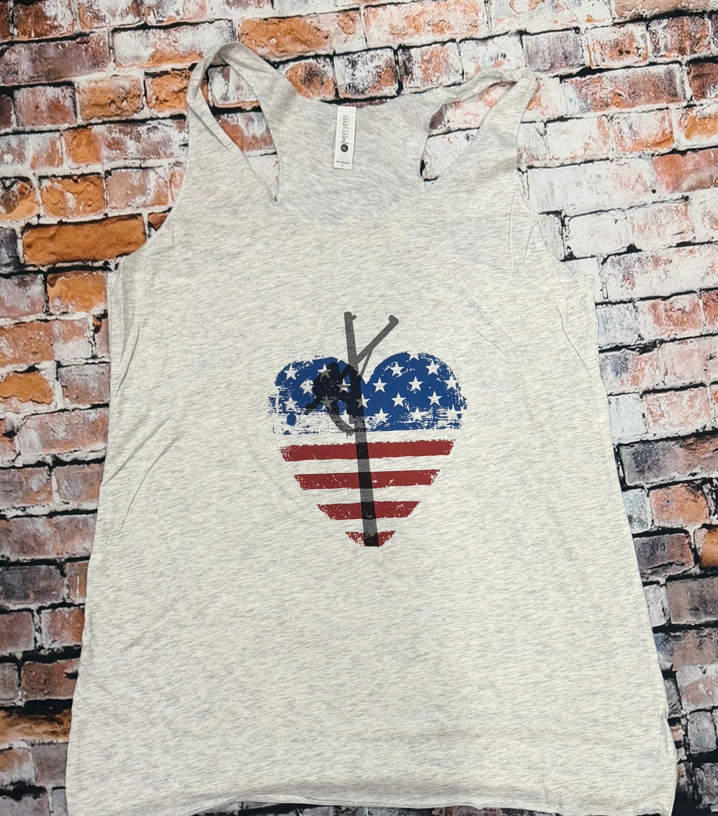 Womens Heart Flag Tank W009