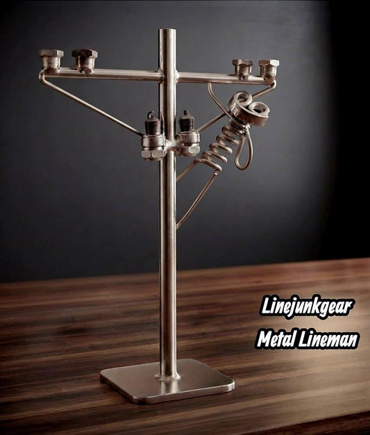 Rustic Lineman Metal Figure