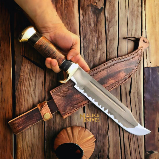 Dundee Style Bowie Knife D2 Steel Acid Etched