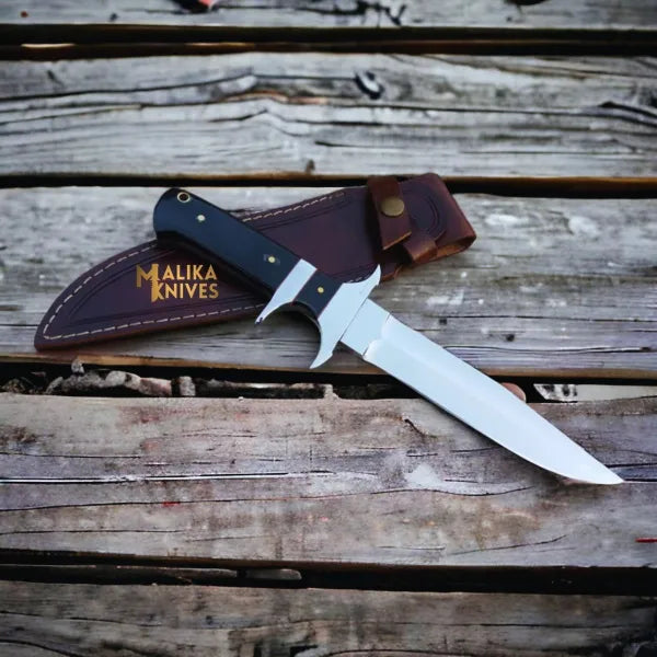Finger Guard Bowie Knife D2 Steel Micarta Handle