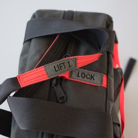 LUSB131 Black Flag Backpack, 50#, 20x16x6