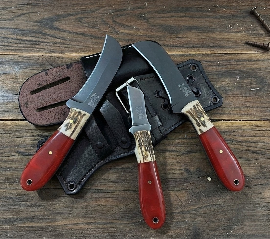 Knife Lineman Black set of 3 #006