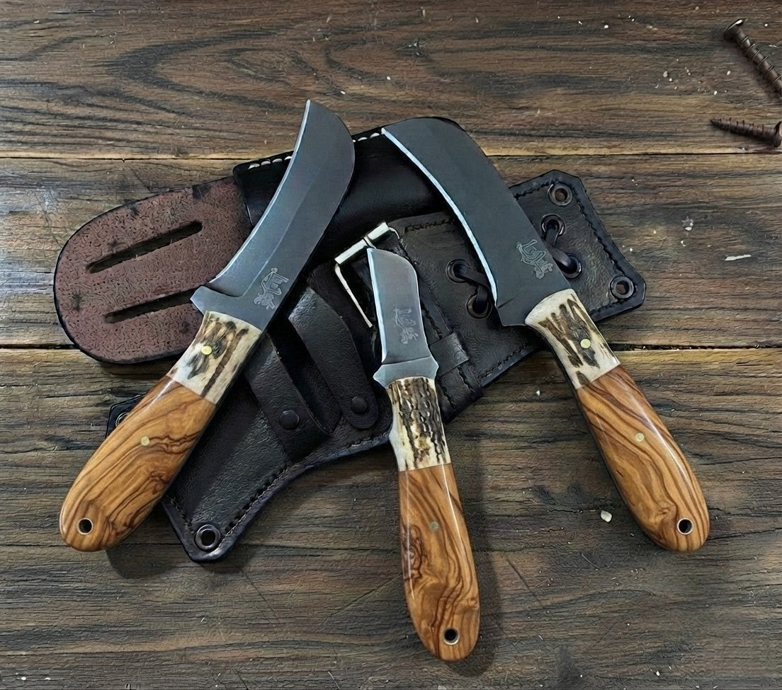 Knife Lineman Black set of 3 #006