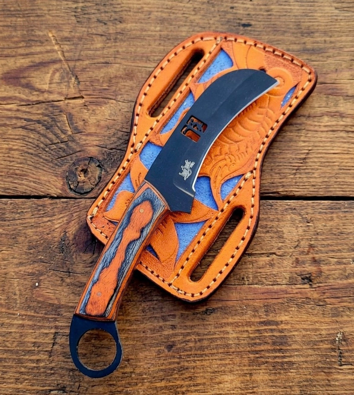 Damascus Knife Lineman 35