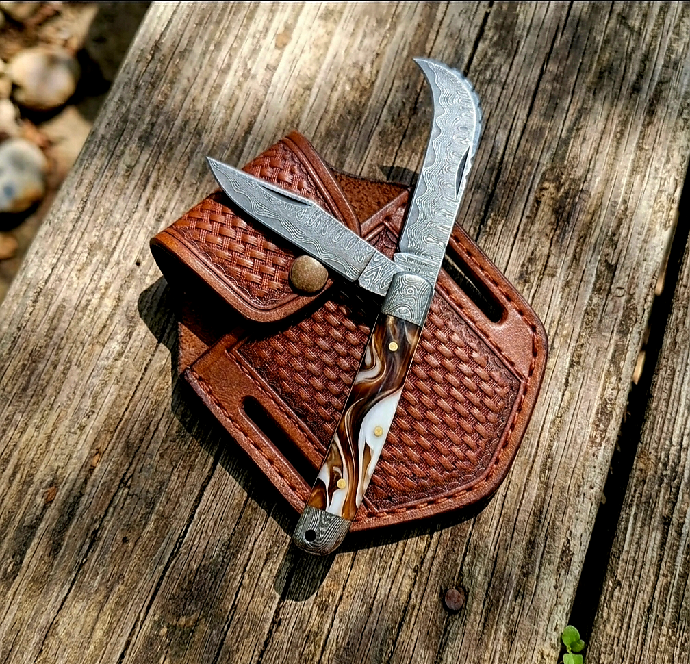 Lineman EDC Folding Knife Antler 32