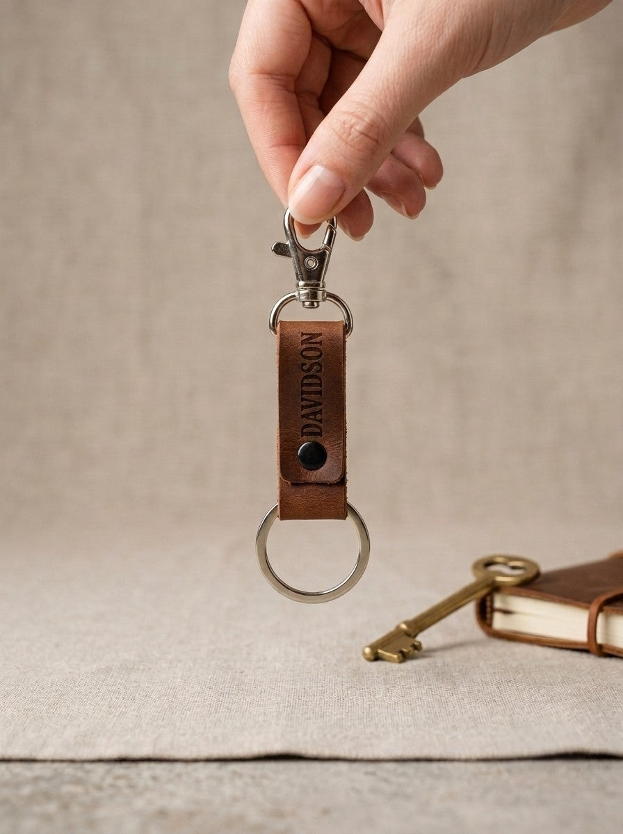 Lineman Leather Keychain