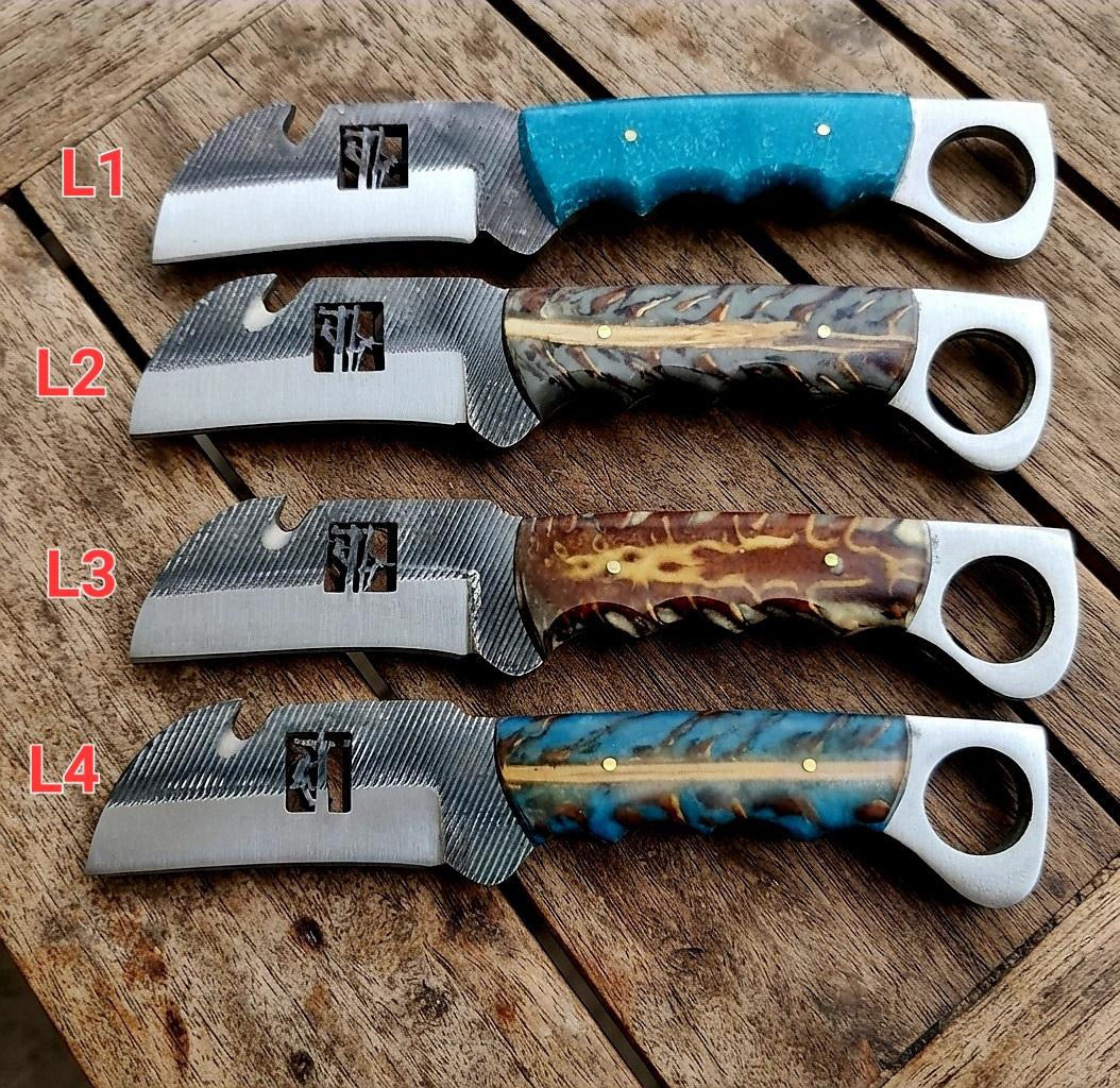 Lineman Hawkbill Knife with Pinecone Handle 202