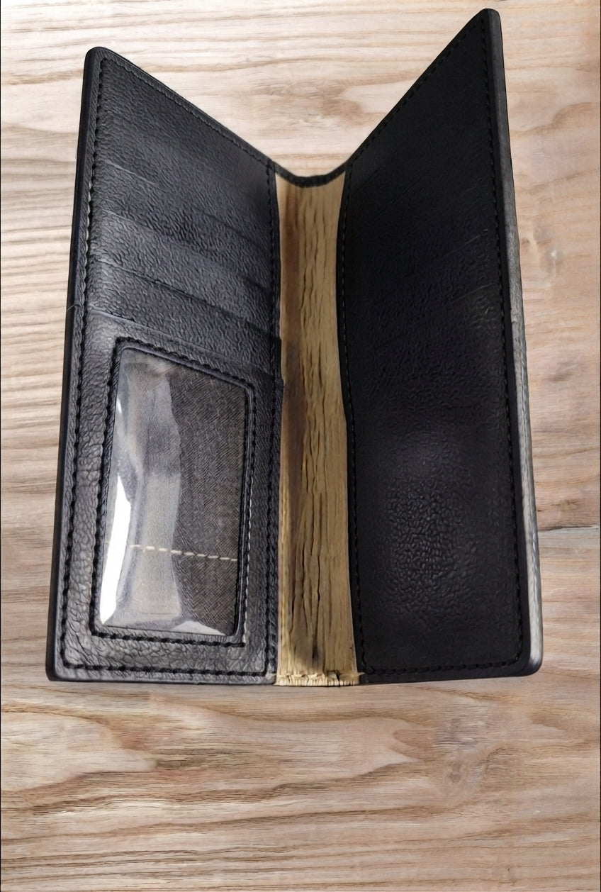Lineman Leather Wallet with Flag