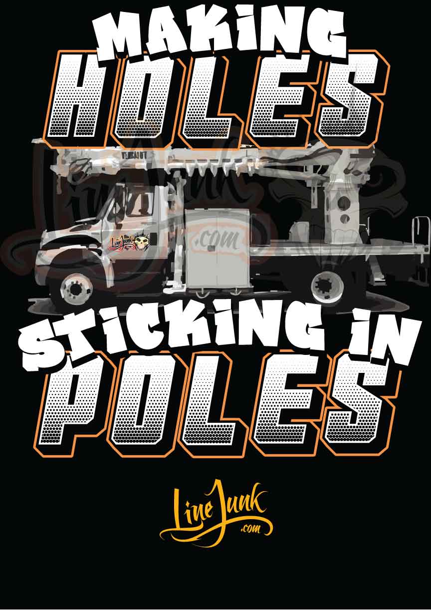 Making Holes Putting in Poles 128