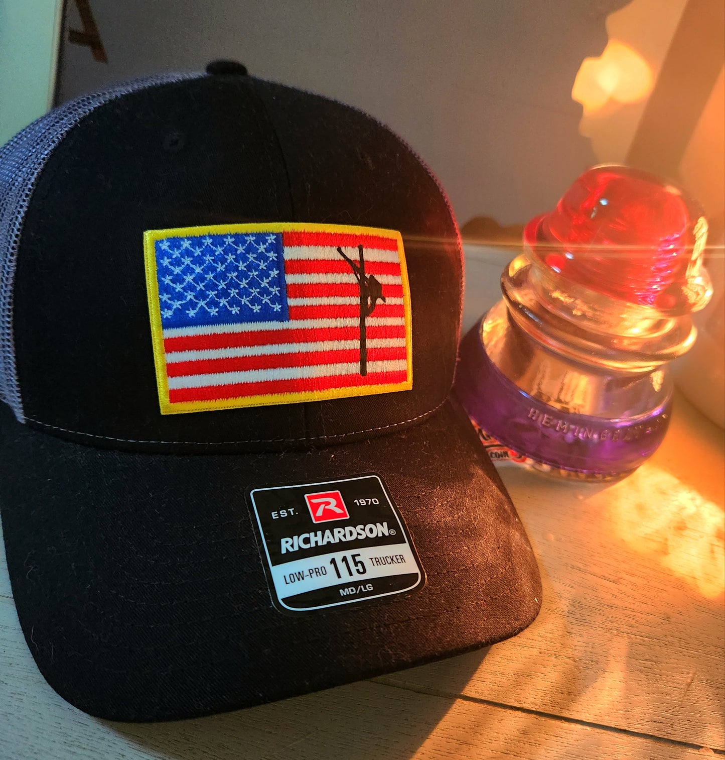 Simple American Flag Lineman Hat