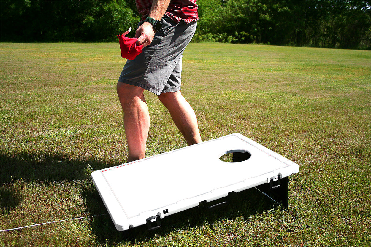 USA Flag Lineman Portable Cornhole 2'x3' Baggo Bean Bag Toss Game