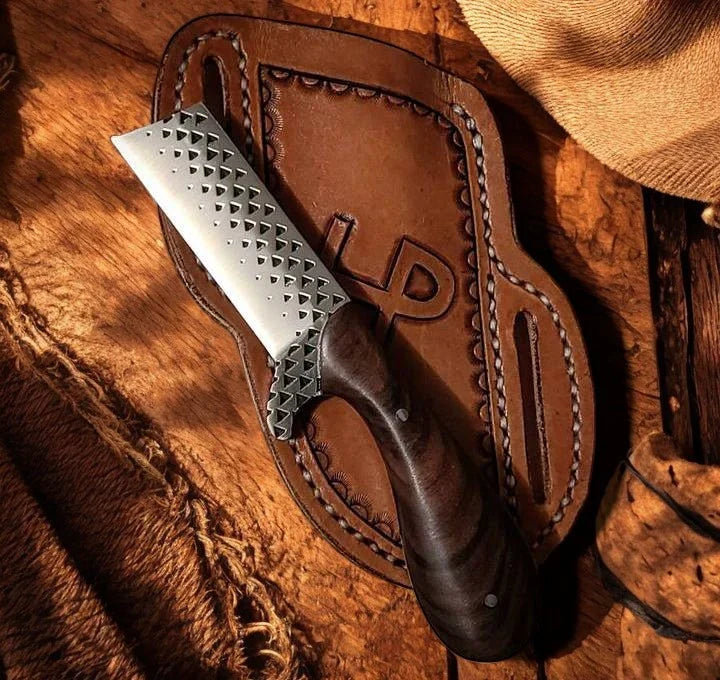 Bull Cutter Knife | D2 Rasp Steel with Ironwood Handle
