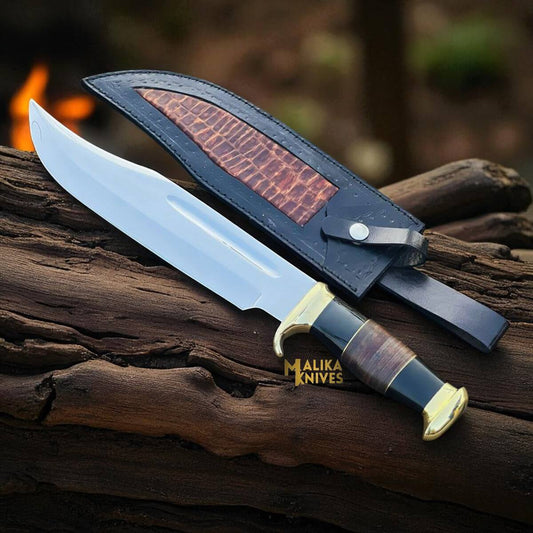 Dundee Bowie Knife D2 Carbon Steel with Bull Horn