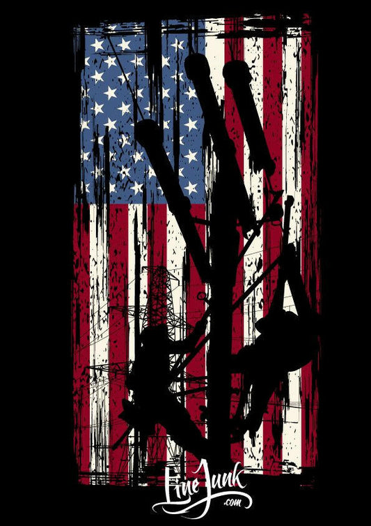 Flag Lineman Grunge