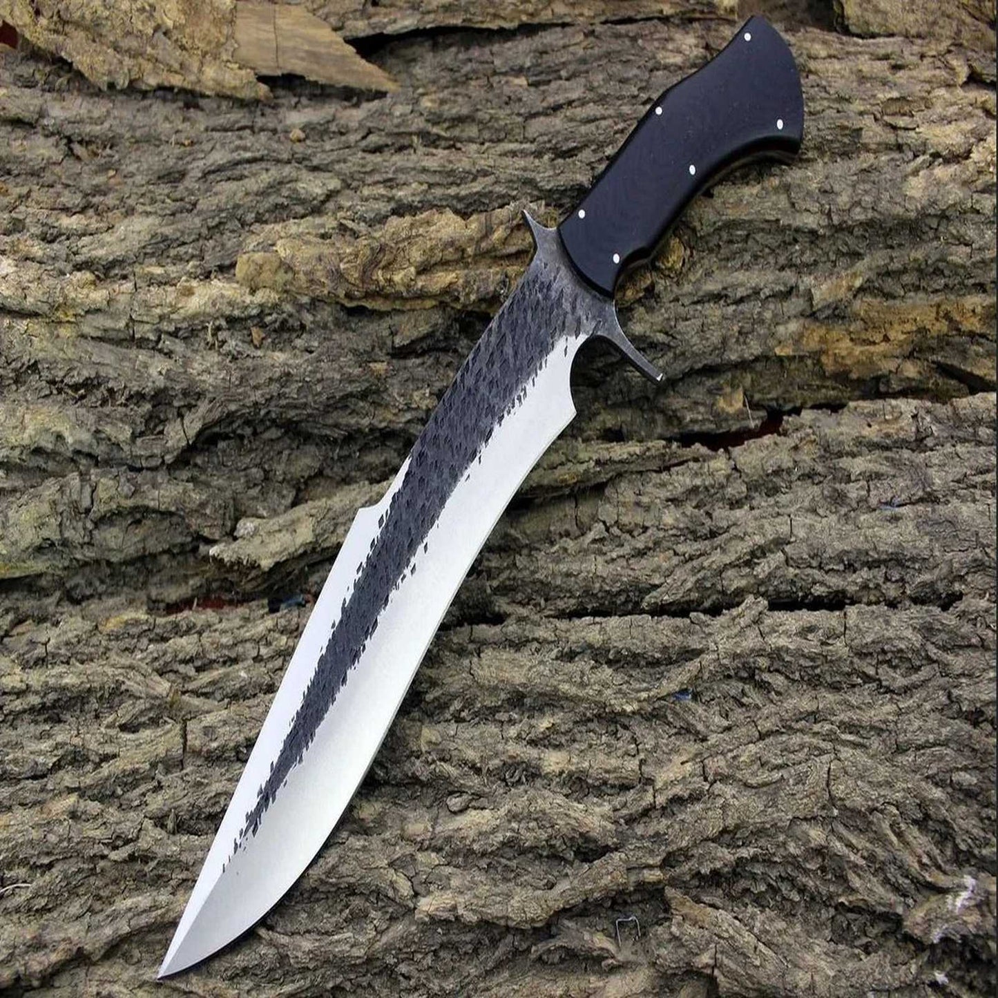 Handforged D2 Steel Bowie Knife G10 Handle