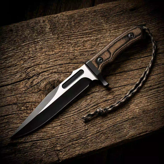 Rambo-Style Survival Bowie Knife – 14" D2 Spear Point with G10 Handle