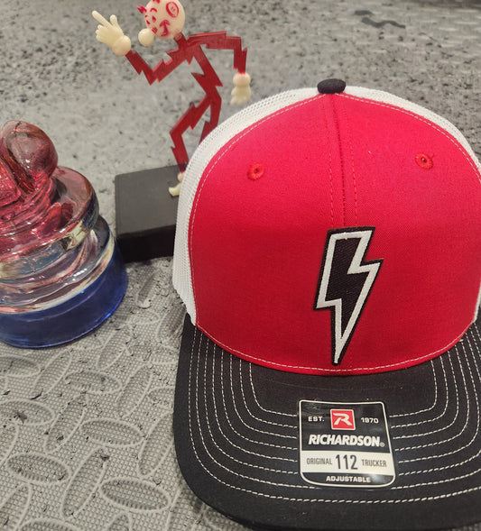 Basic Bolt Red White and Black