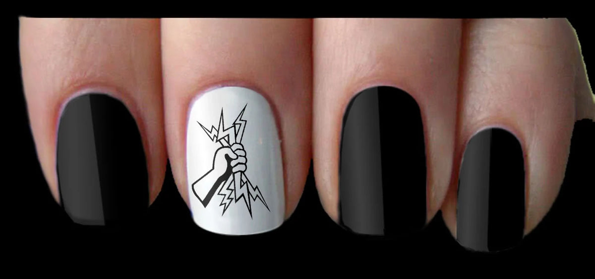 Lineman Electrician Nail Art Decal Sticker Linewife