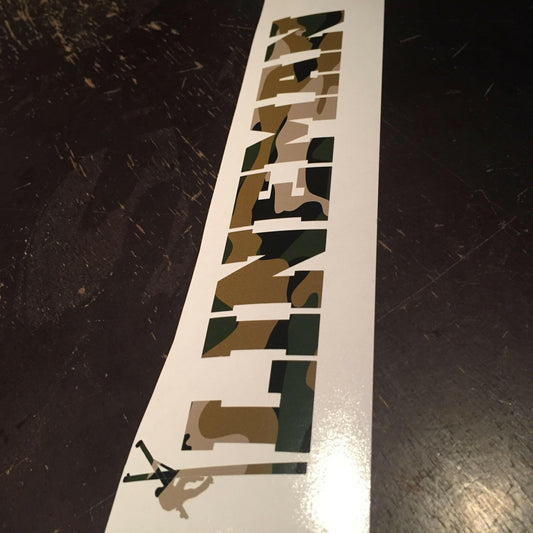 Camo Lineman Sticker