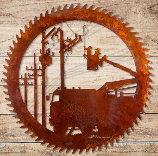 Lineman Round Saw Blade Art