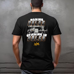 Making Holes Putting in Poles 128