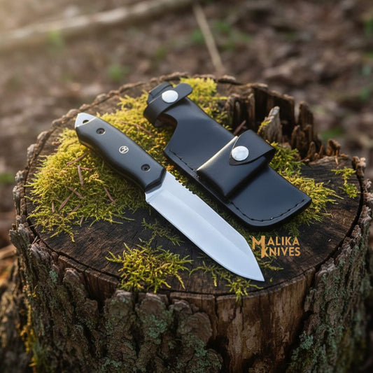 Sheepsfoot D2 Hunting Knife | Leather Sheath