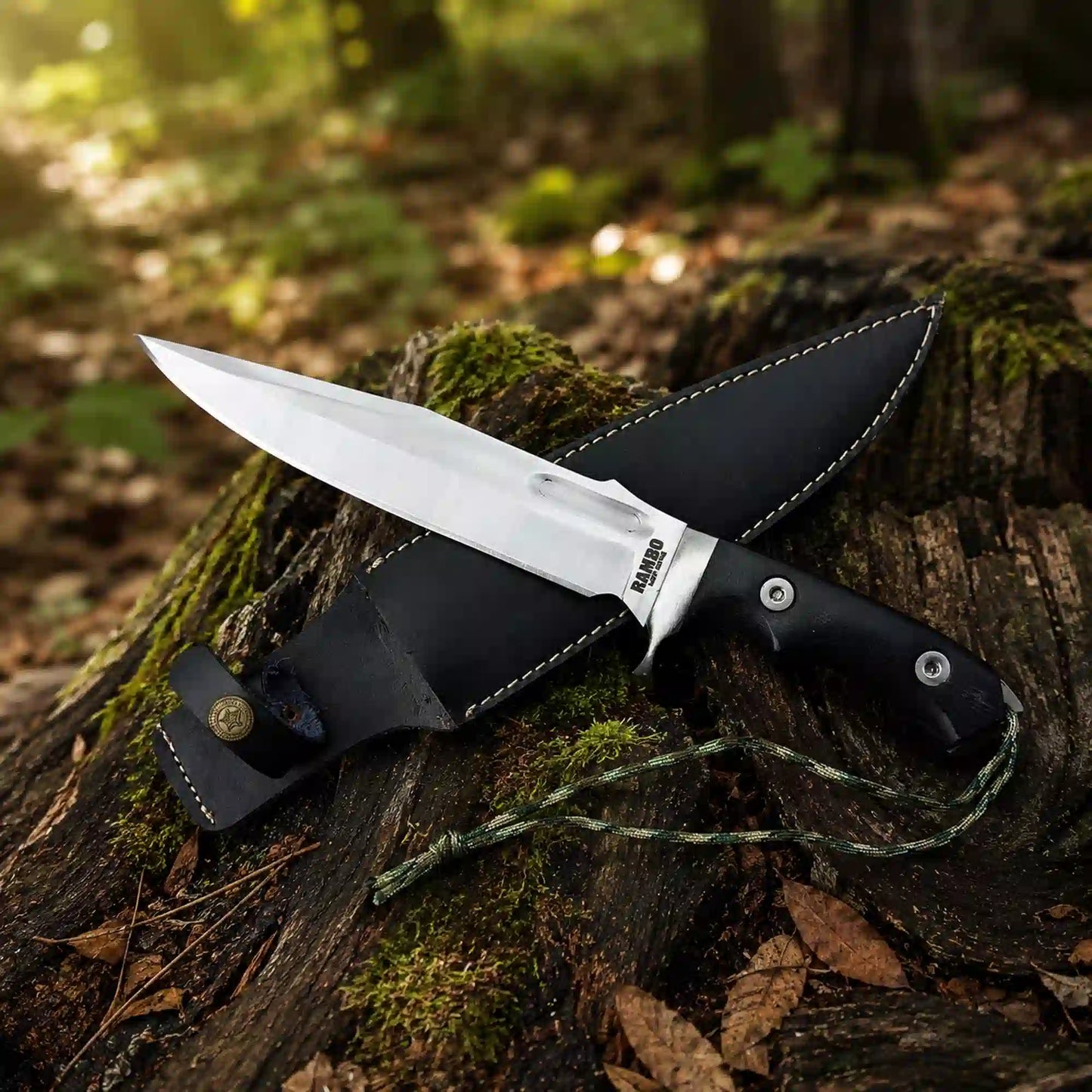 Rambo V Last Blood Replica Bowie Knife – 14" D2 Blade, Micarta Handle