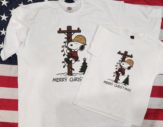 Snoopy Christmas Lineman Pole 25