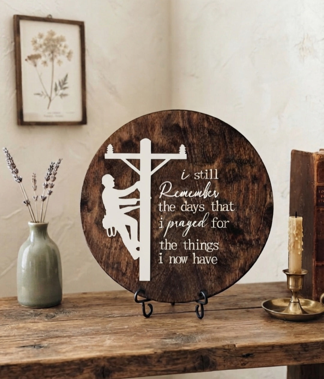 Lineman wall or table sign