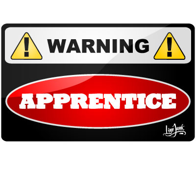 Warning Apprentice Sticker
