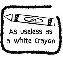 White Crayon Sticker