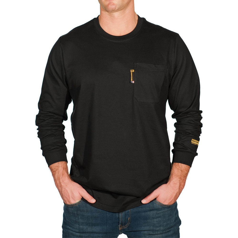 Black Long Sleeve Flame Resistant T-Shirt